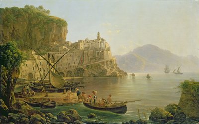 Vue vers Atrani sur la côte Amalfitaine, 1817 - Joseph Rebell